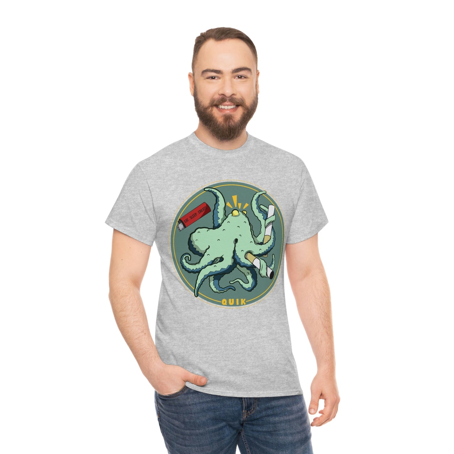 "Octo-Smoker" Unisex Heavy Cotton Tee