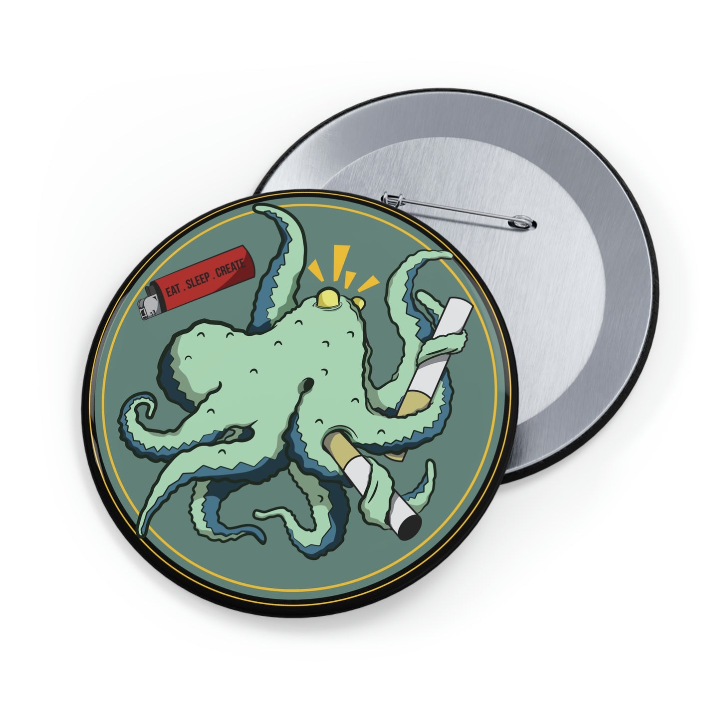 "Octo-Smoker" Round Pins