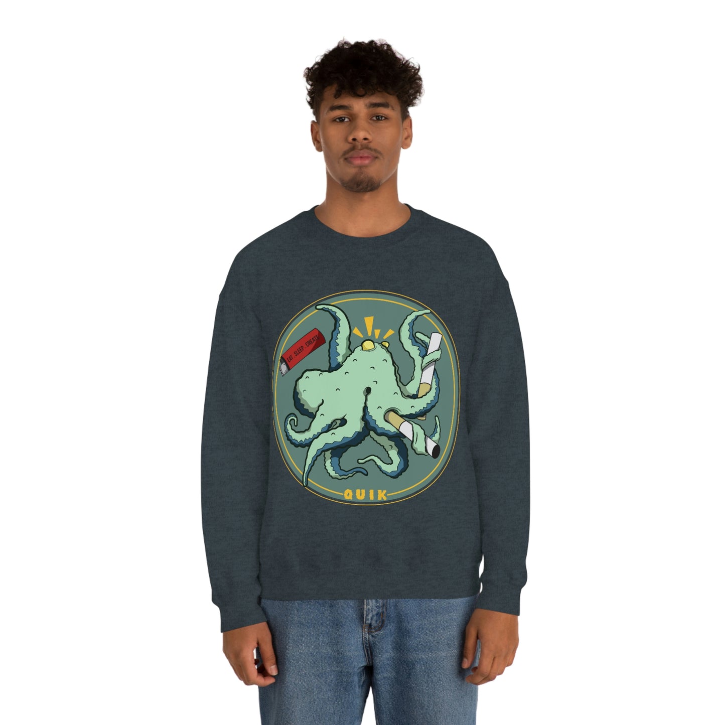 "Octo-Smoker" Unisex Heavy Blend™ Crewneck Sweatshirt