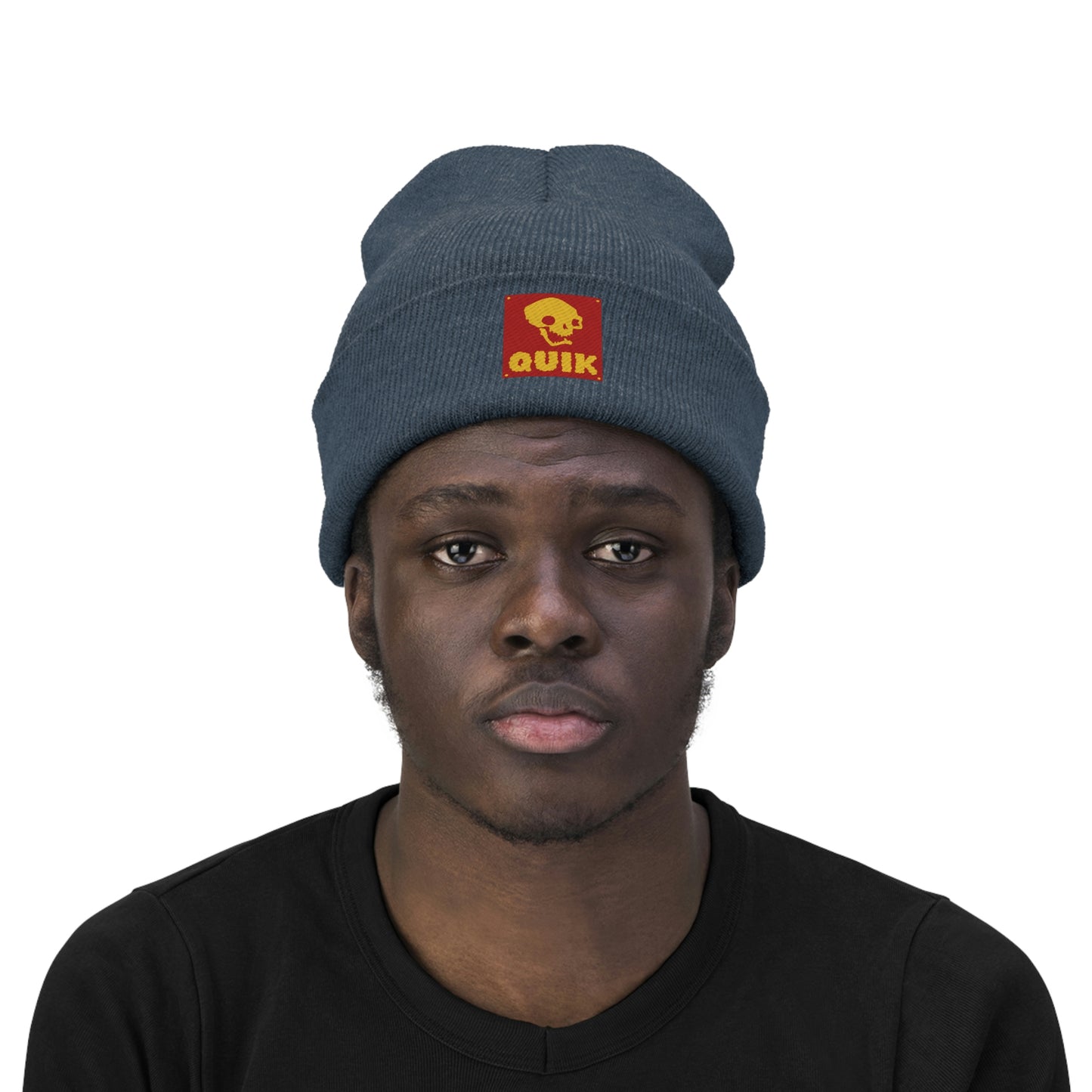 "Quik Skull Logo" Knit Beanie