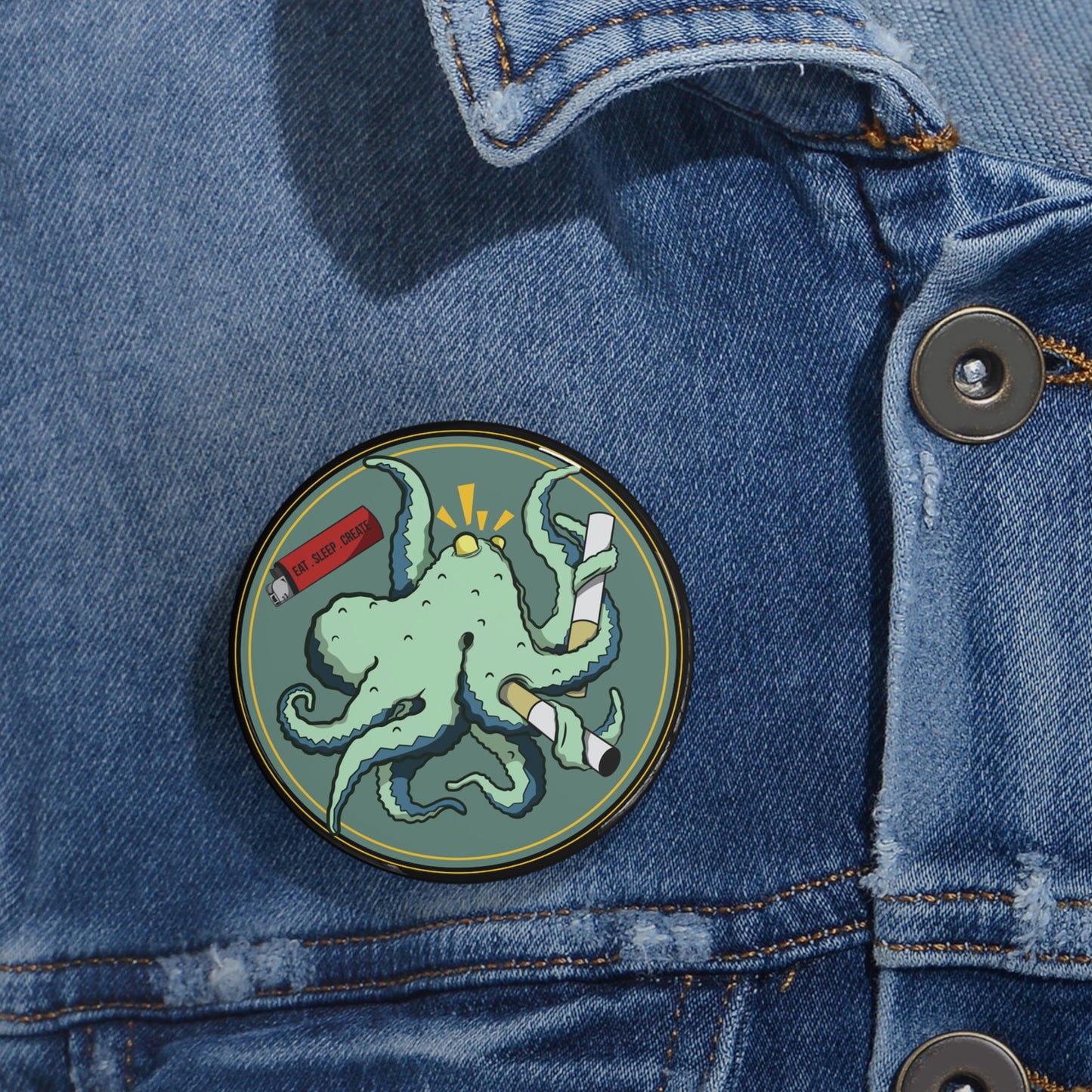 "Octo-Smoker" Round Pins