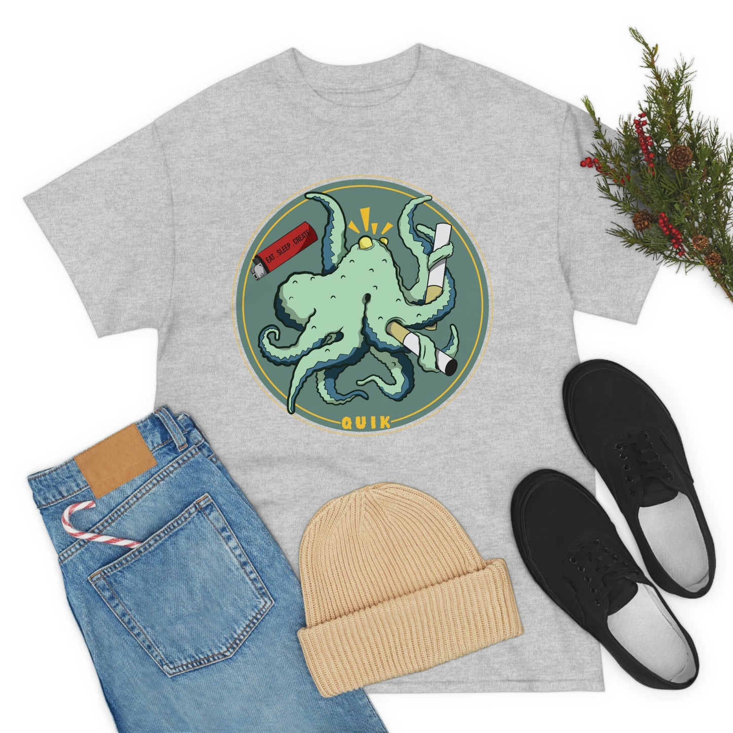 "Octo-Smoker" Unisex Heavy Cotton Tee