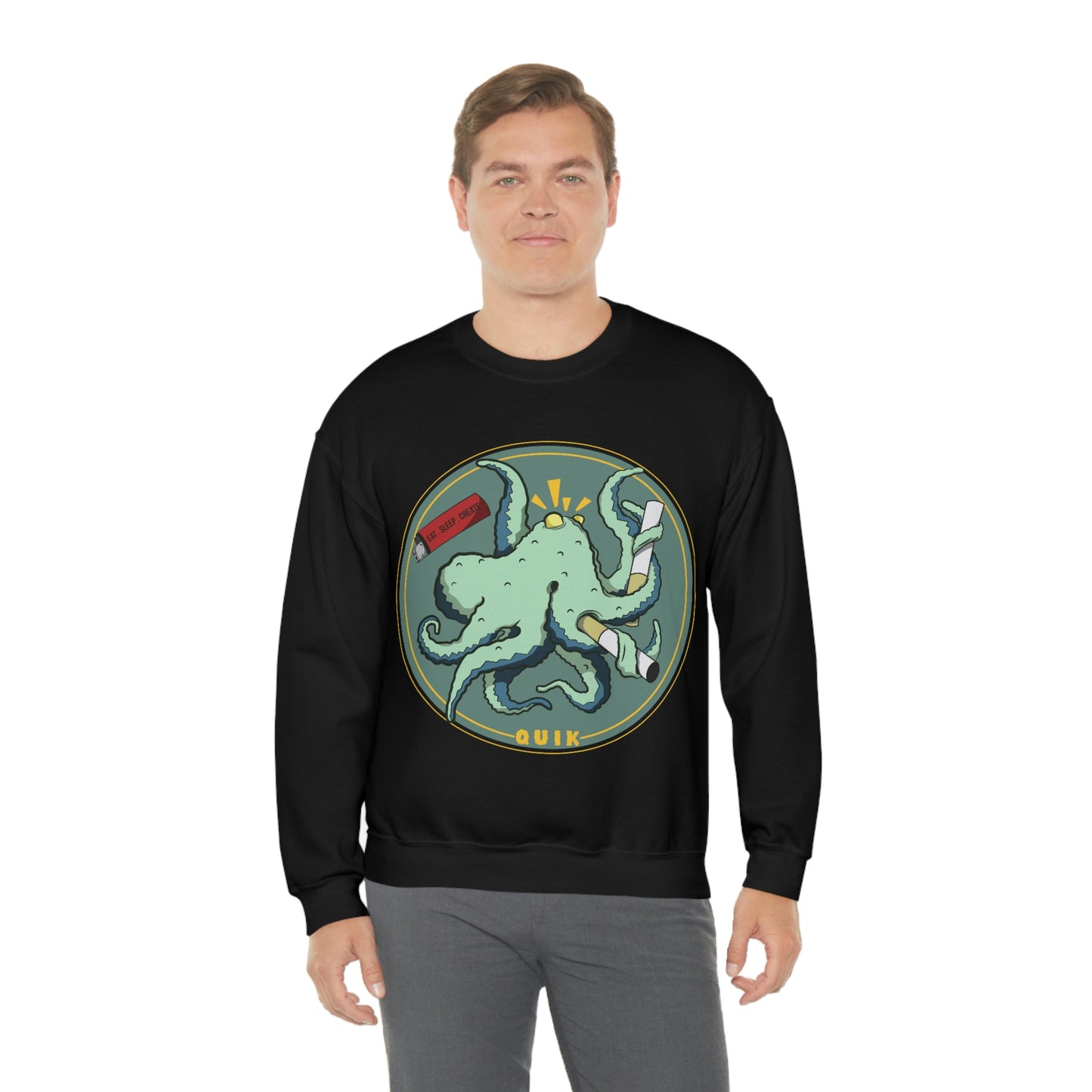 "Octo-Smoker" Unisex Heavy Blend™ Crewneck Sweatshirt