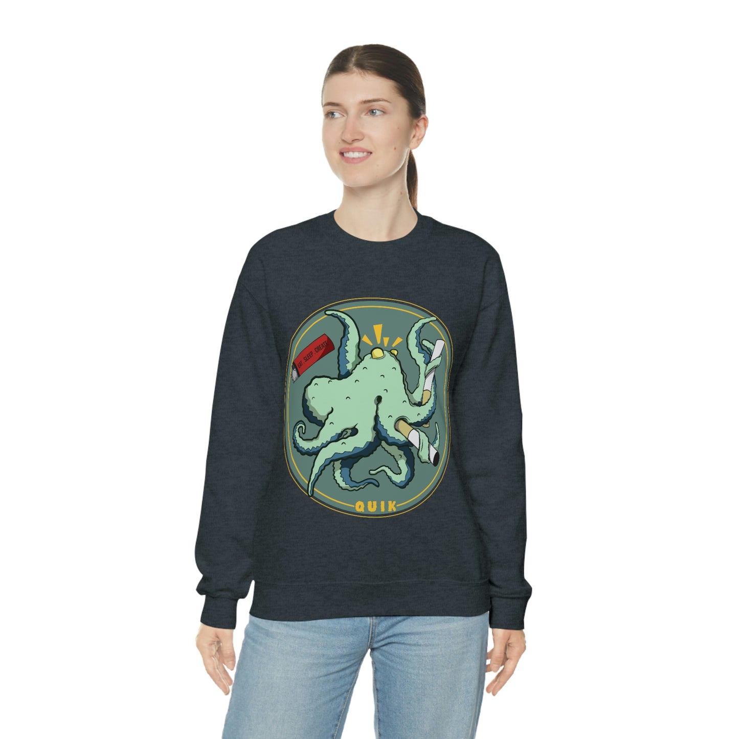 "Octo-Smoker" Unisex Heavy Blend™ Crewneck Sweatshirt