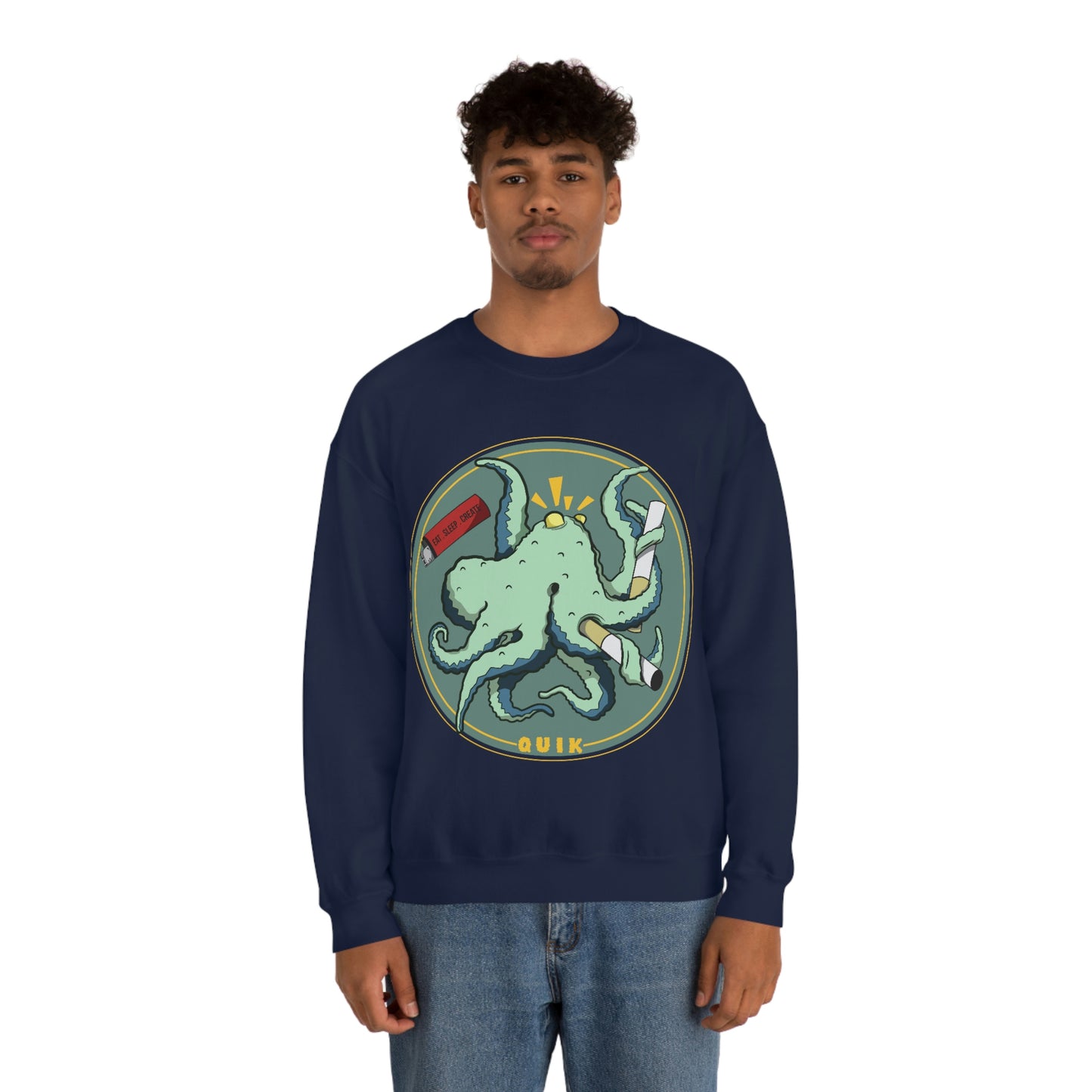"Octo-Smoker" Unisex Heavy Blend™ Crewneck Sweatshirt