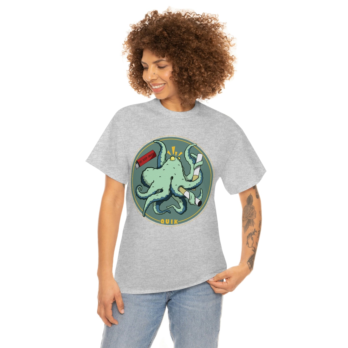 "Octo-Smoker" Unisex Heavy Cotton Tee