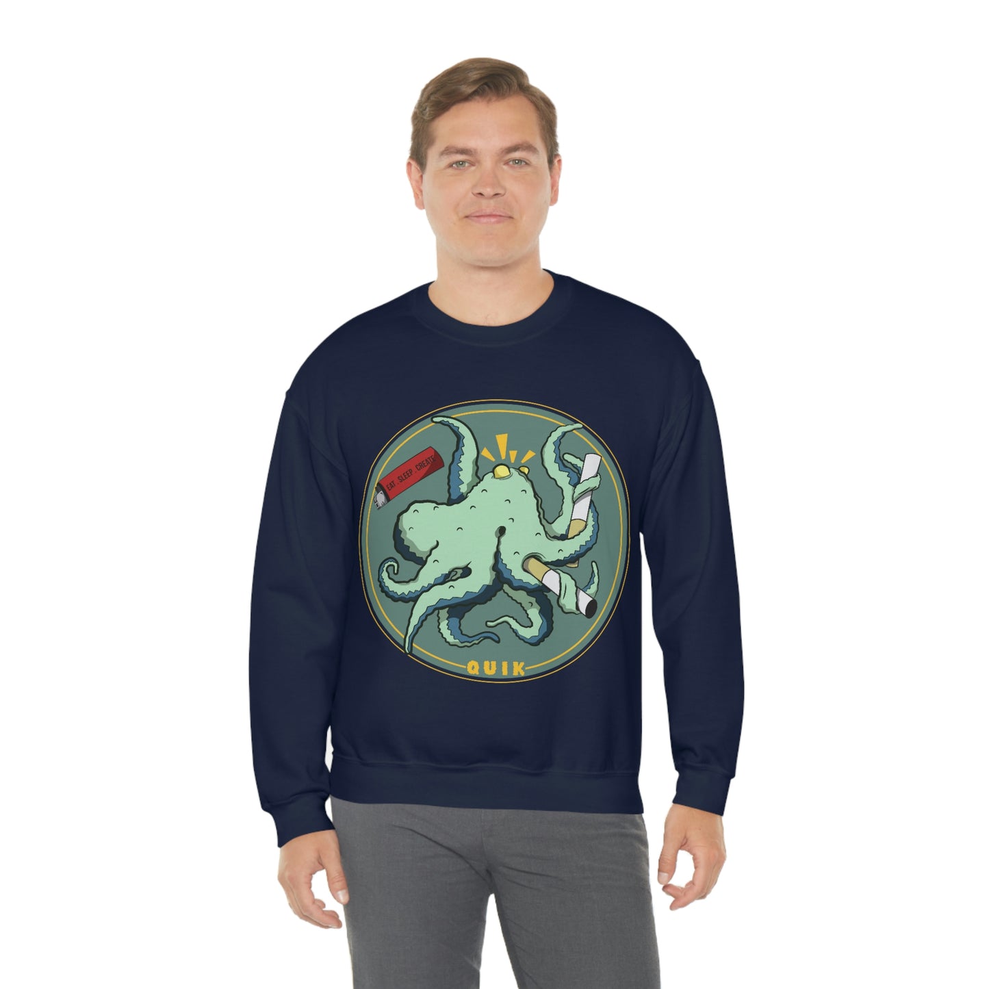 "Octo-Smoker" Unisex Heavy Blend™ Crewneck Sweatshirt