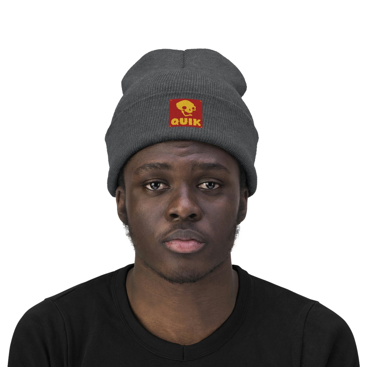 "Quik Skull Logo" Knit Beanie