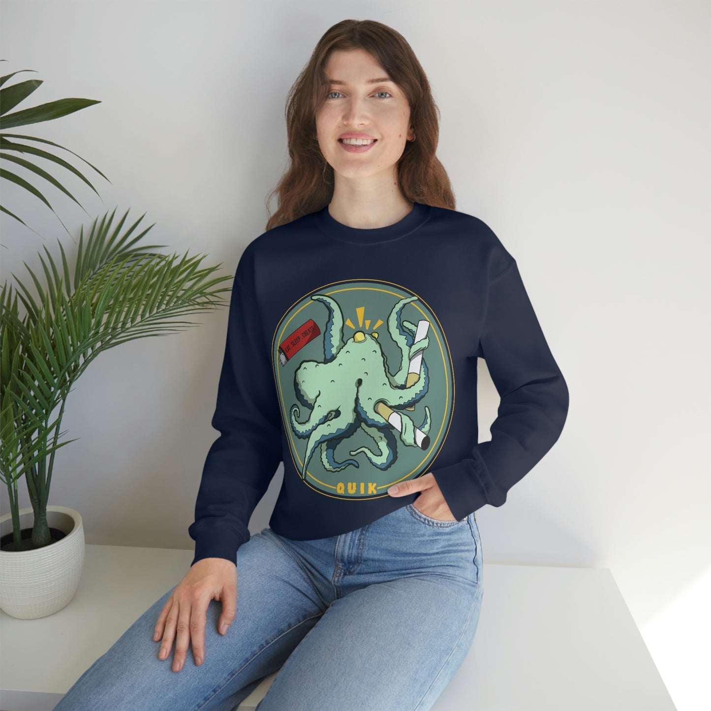 "Octo-Smoker" Unisex Heavy Blend™ Crewneck Sweatshirt