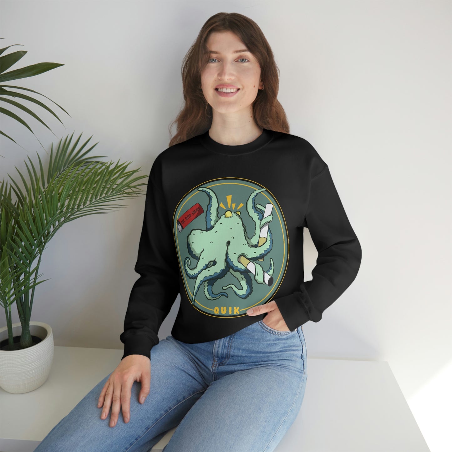 "Octo-Smoker" Unisex Heavy Blend™ Crewneck Sweatshirt
