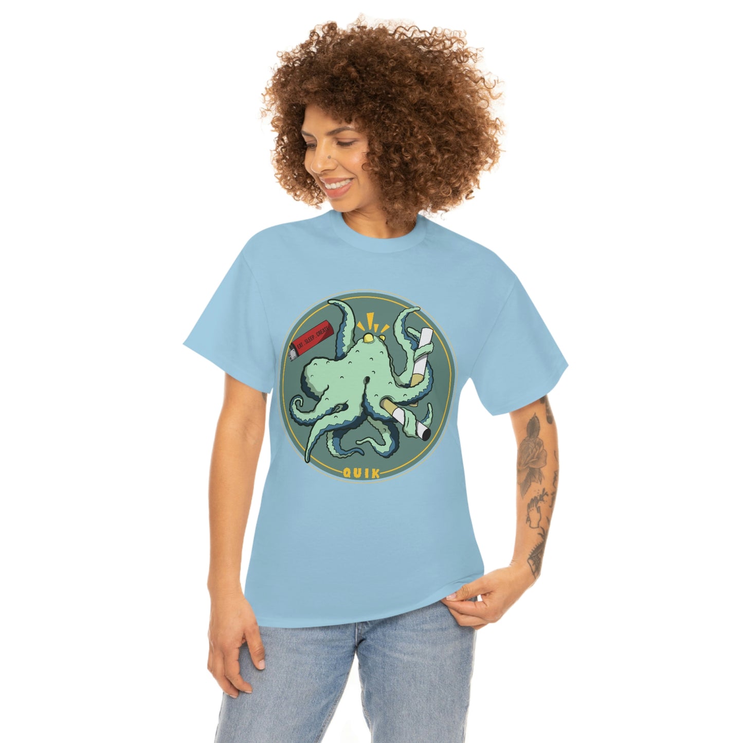 "Octo-Smoker" Unisex Heavy Cotton Tee