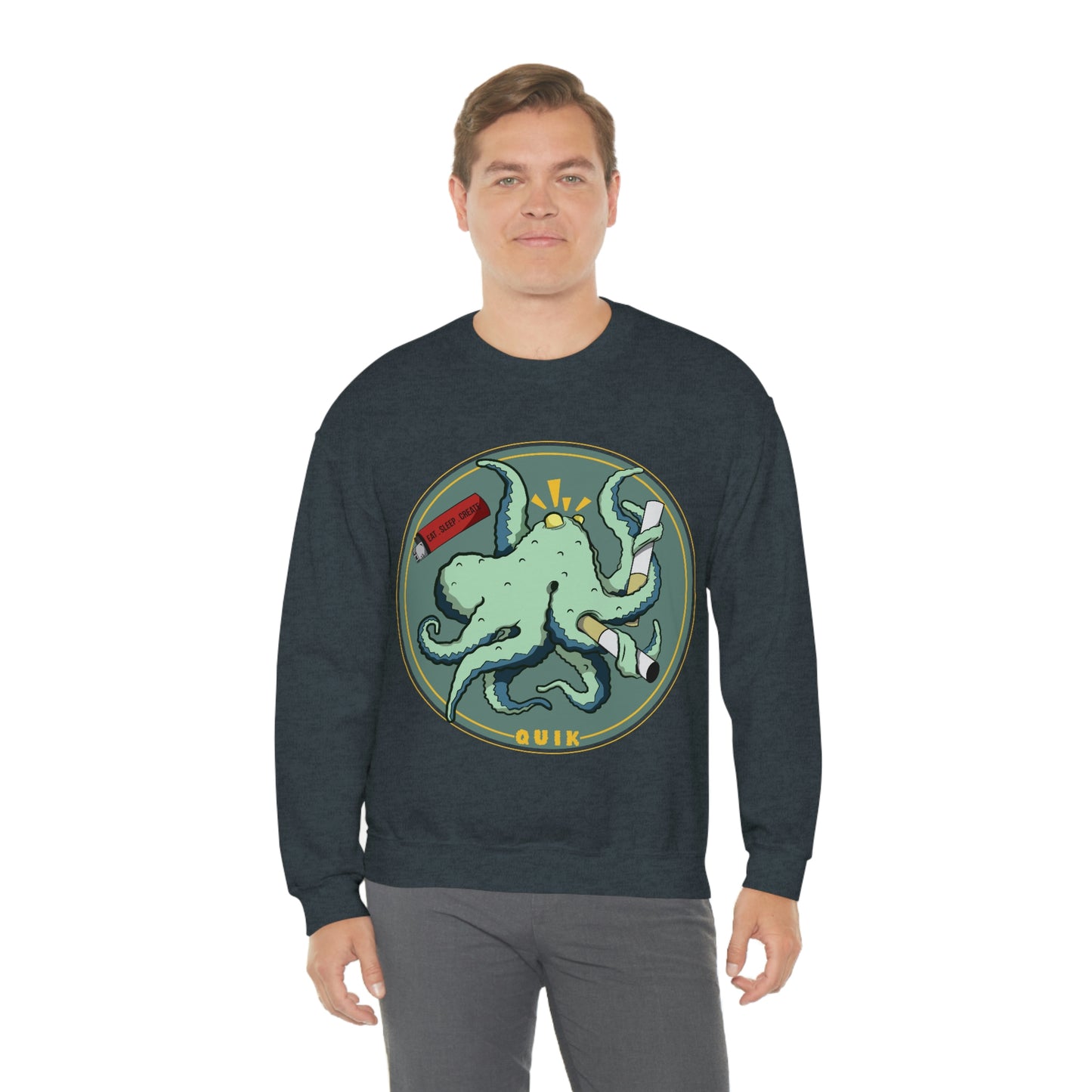 "Octo-Smoker" Unisex Heavy Blend™ Crewneck Sweatshirt