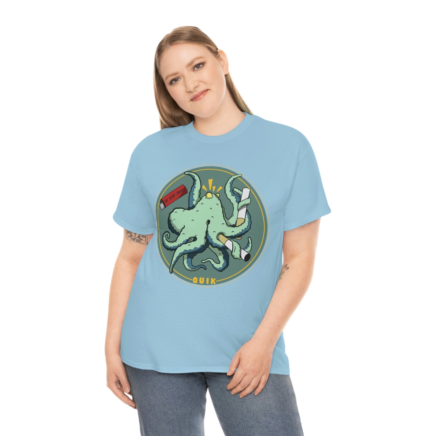 "Octo-Smoker" Unisex Heavy Cotton Tee