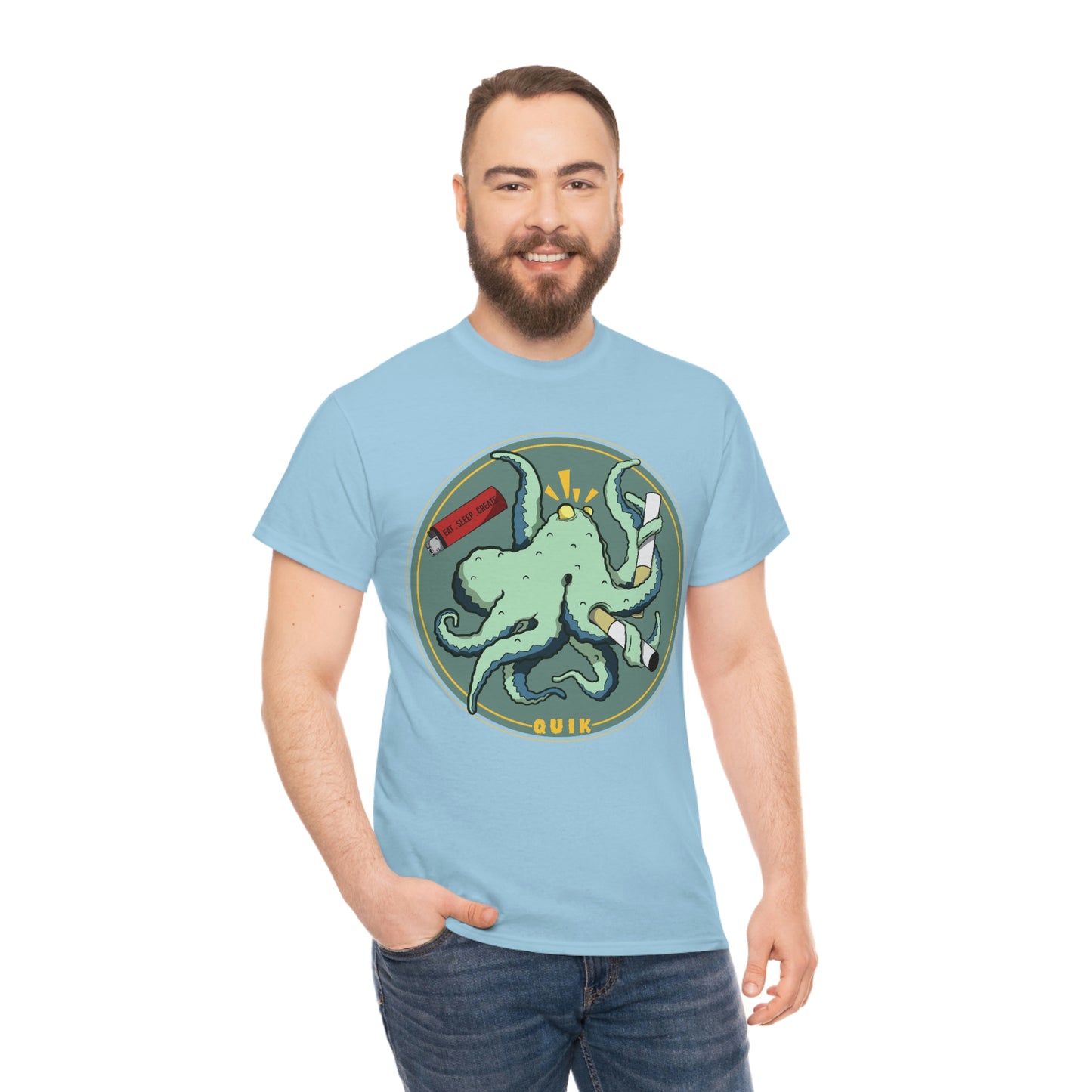 "Octo-Smoker" Unisex Heavy Cotton Tee