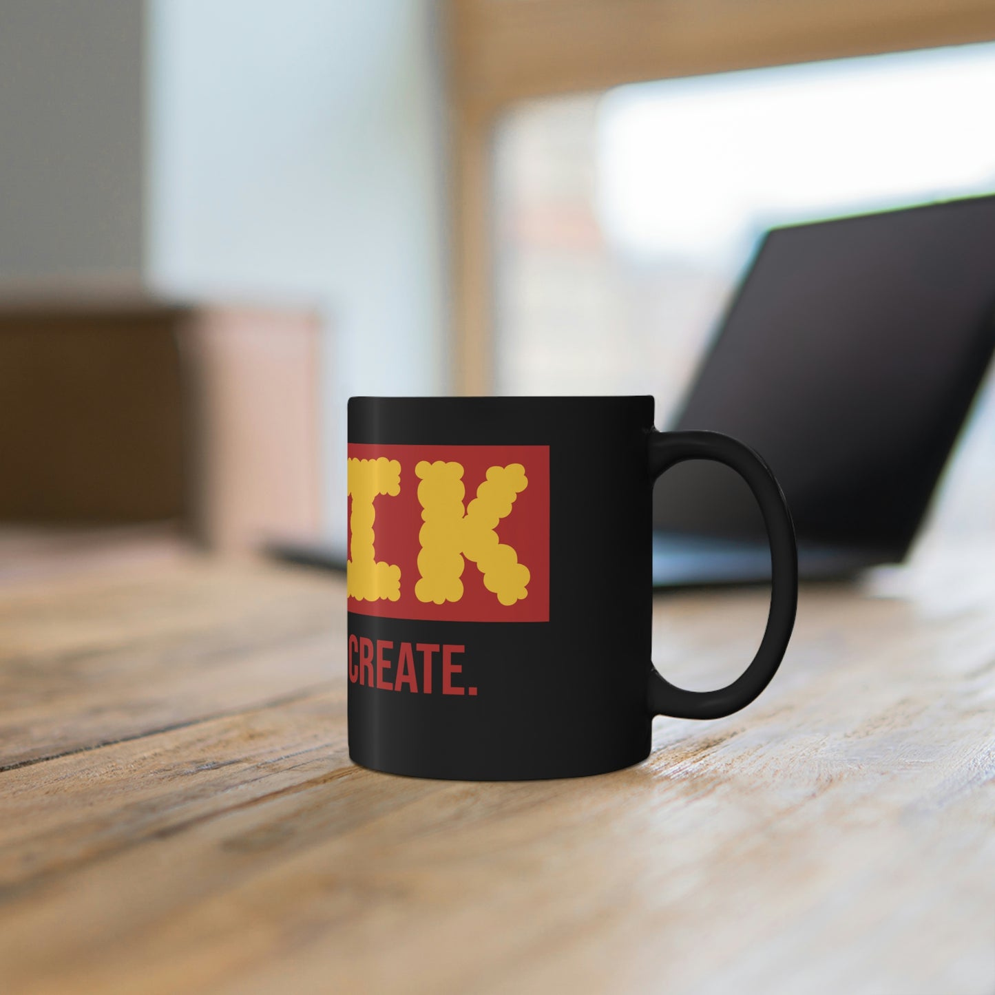 "Eat. Sleep. Create. Cloudy" 11oz Black Mug