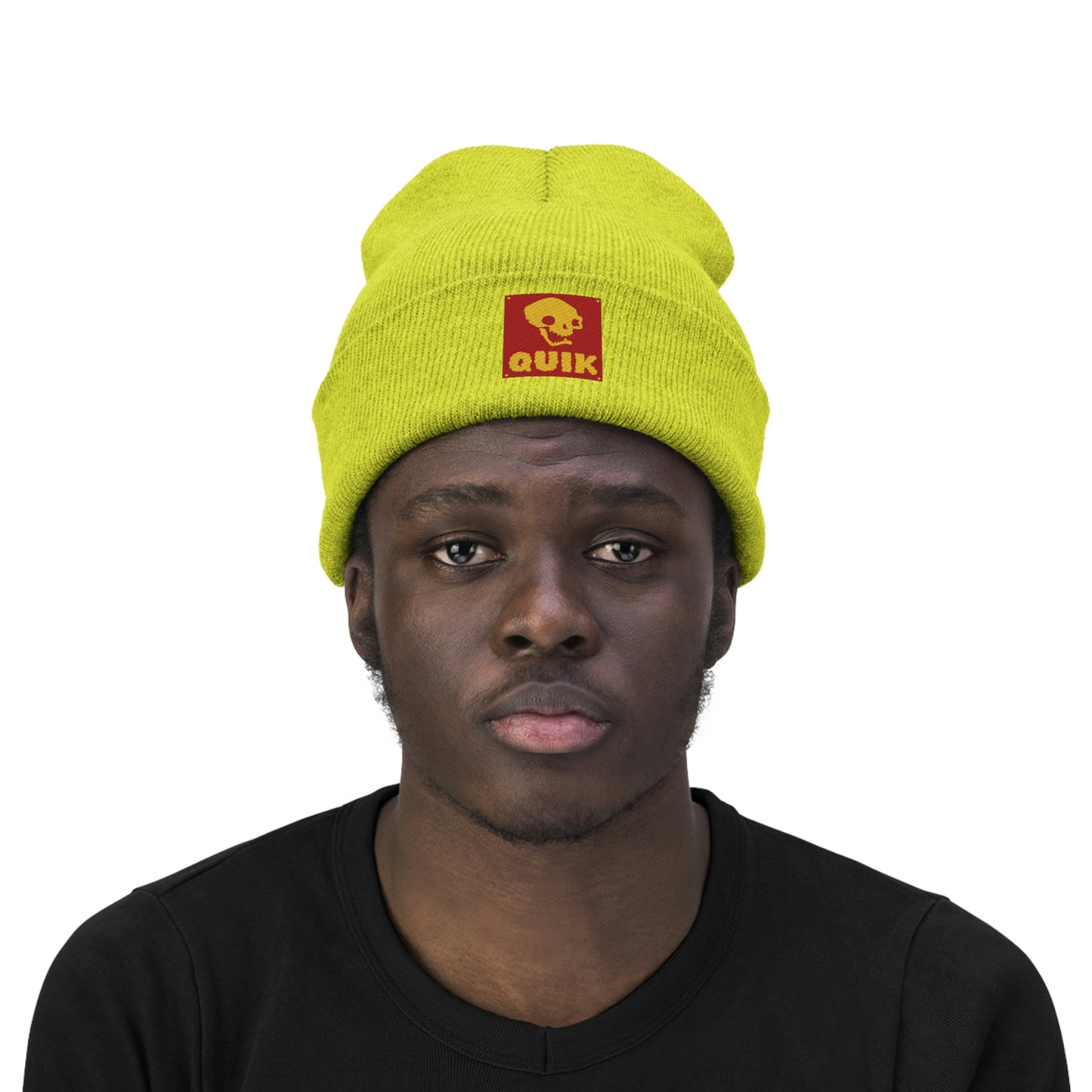 "Quik Skull Logo" Knit Beanie