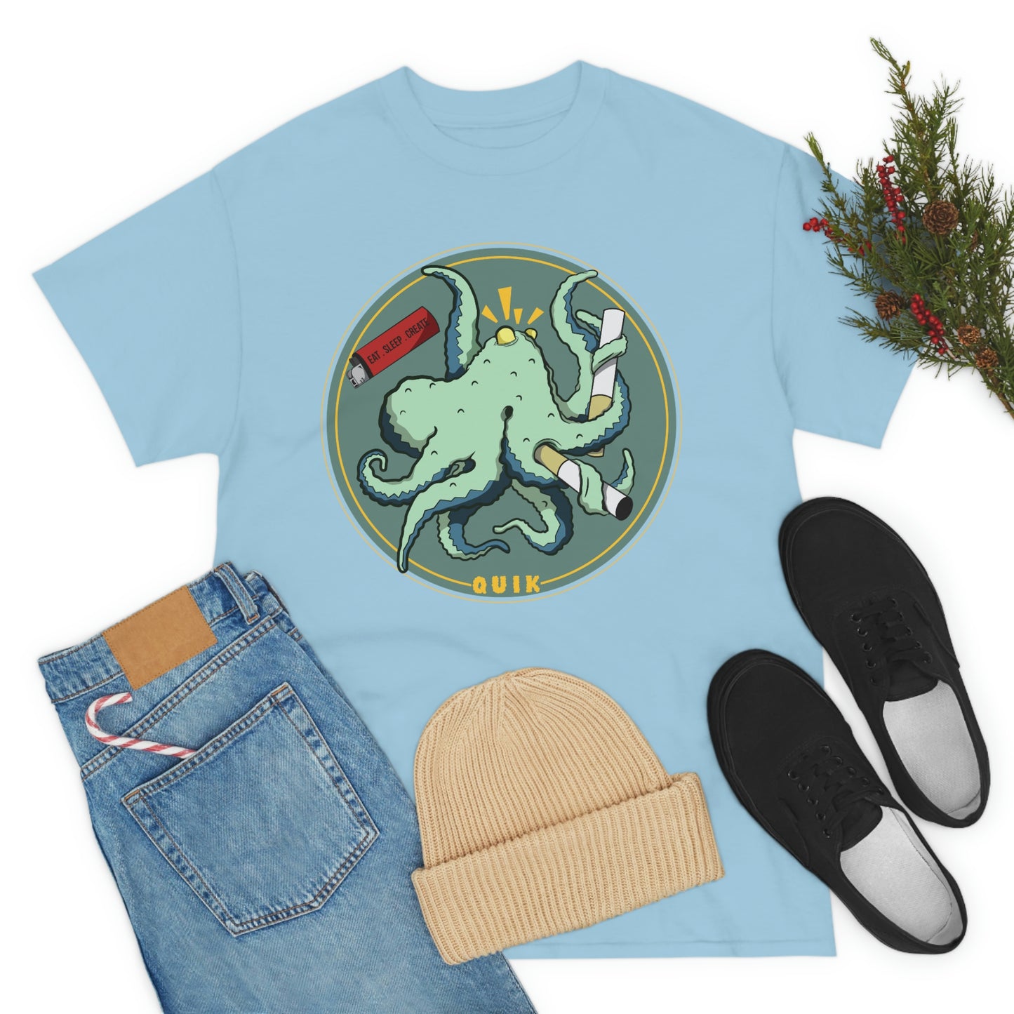 "Octo-Smoker" Unisex Heavy Cotton Tee