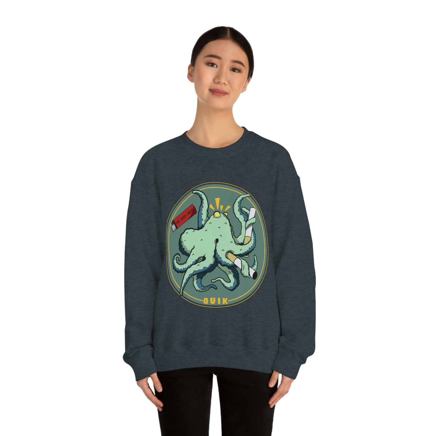 "Octo-Smoker" Unisex Heavy Blend™ Crewneck Sweatshirt