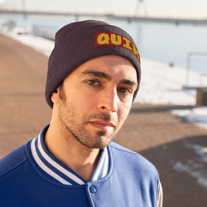 "Quik Cloudy Logo" Knit Beanie