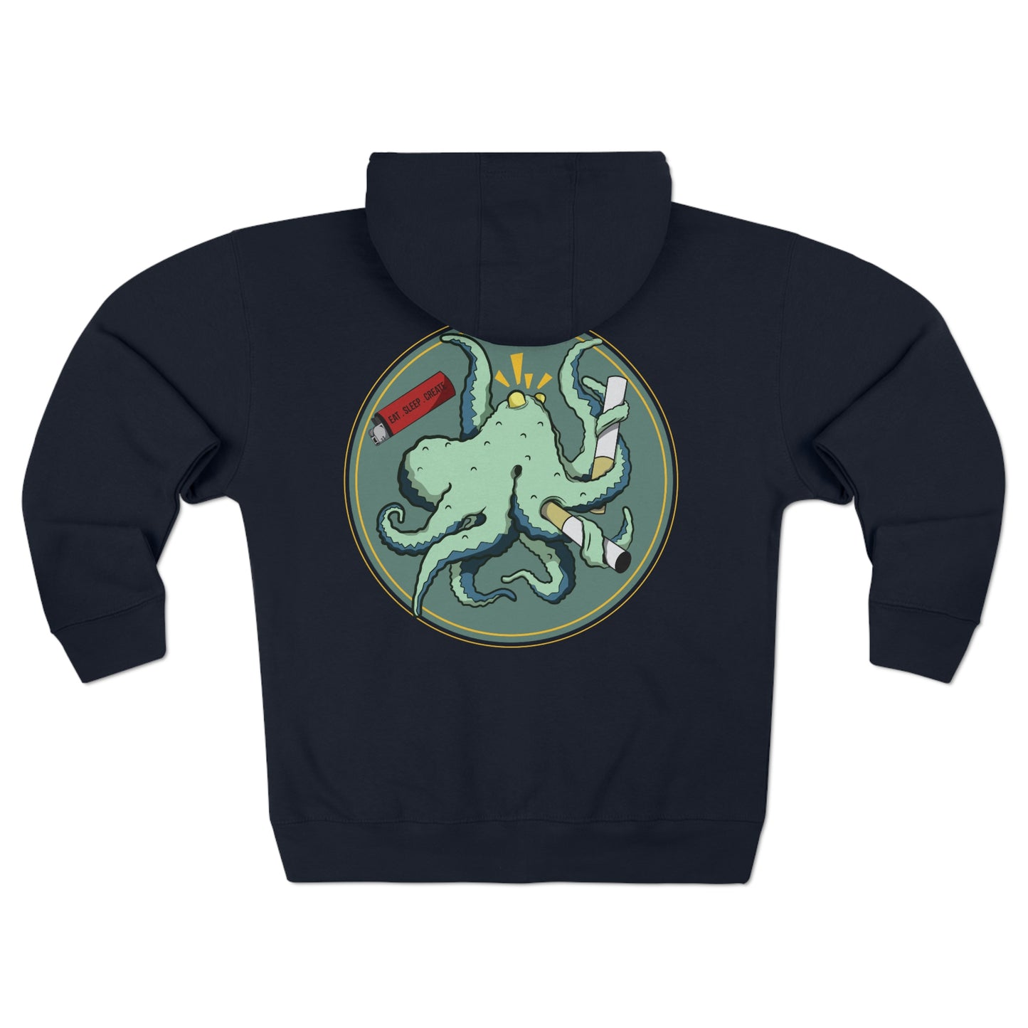 "Octo-Smoker" Unisex Premium Full Zip Hoodie