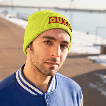 "Quik Cloudy Logo" Knit Beanie