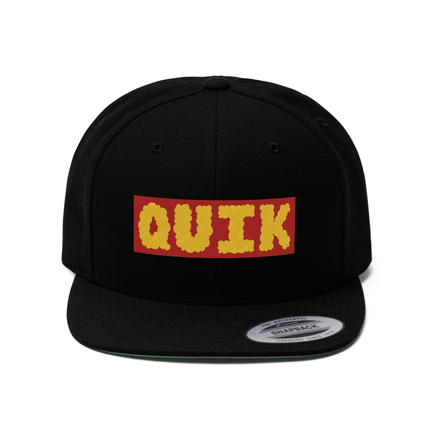 "Quik Cloudy Logo"  Unisex Flat Bill Hat