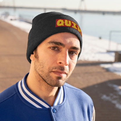 "Quik Cloudy Logo" Knit Beanie