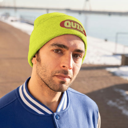 "Quik Hotdog Logo"  Knit Beanie